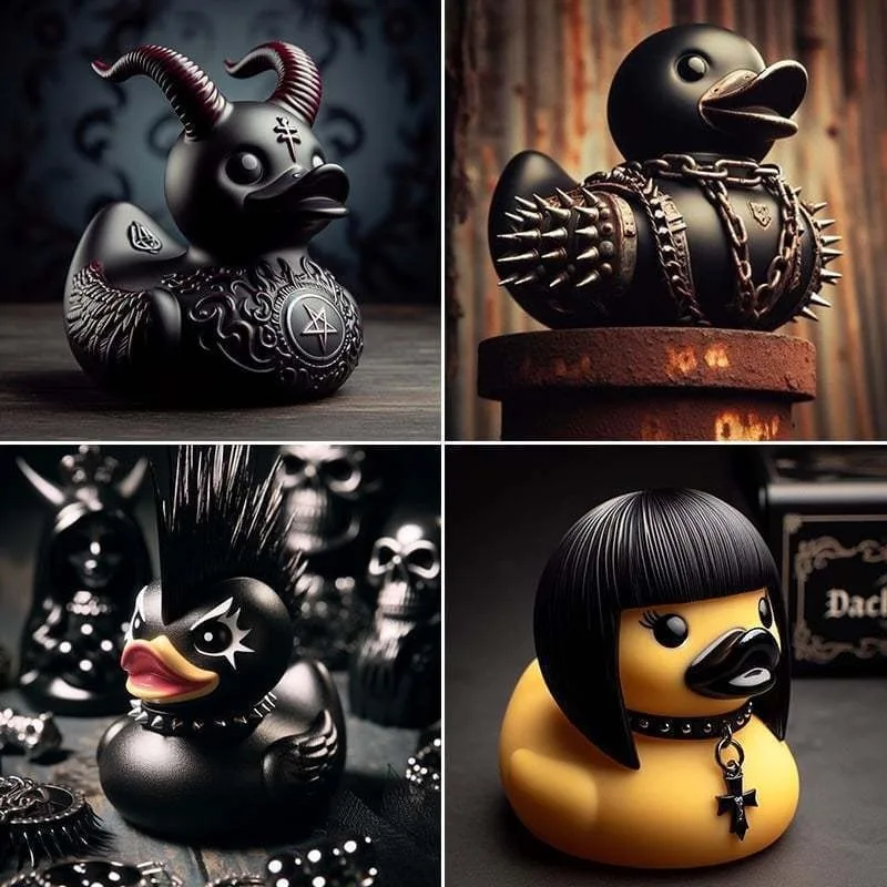 Art Craft Duck - زخرفة لوحة عدادات سيارة بطة صخرة