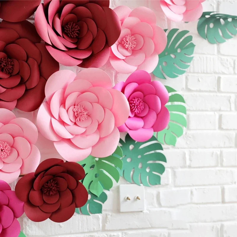 Art Craft Event - DIY الاصطناعي الكبير ورقة زهور الورد