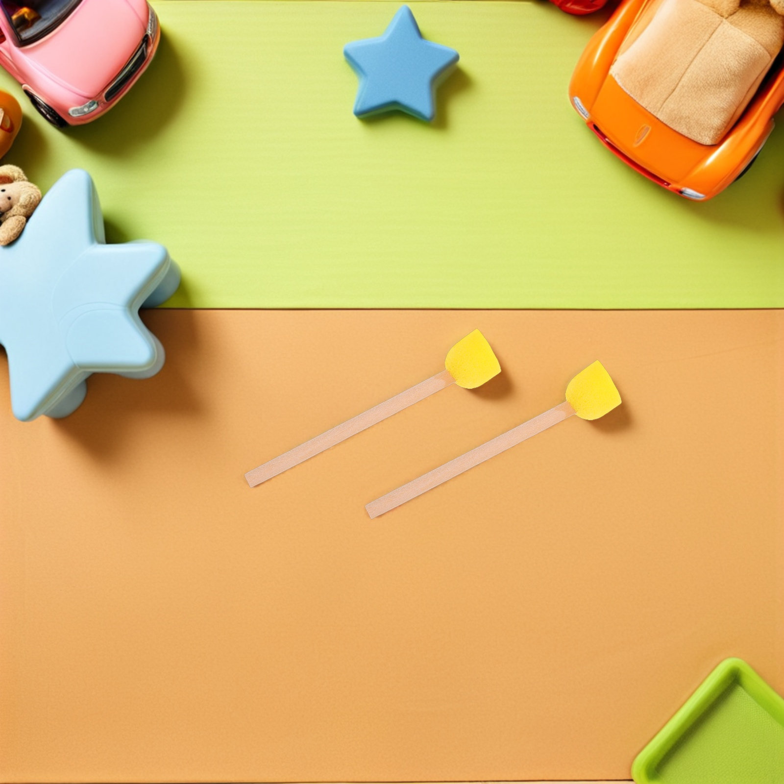Art Craft Preschool - 80 قطعة من فرش الإسفنج المستديرة