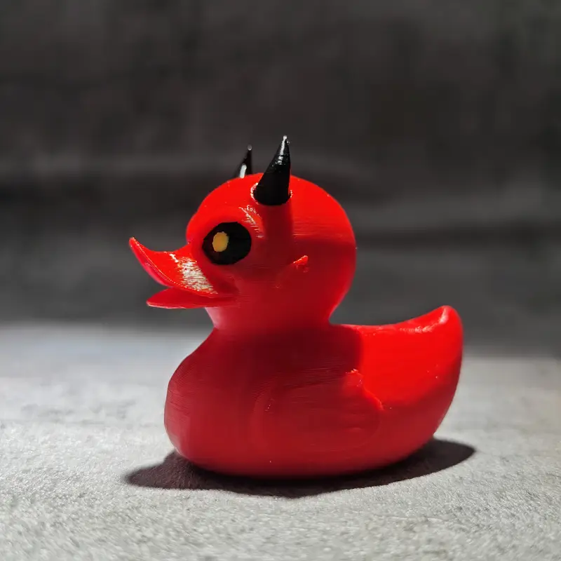 Art Craft Duck - ثلاثية الأبعاد مطبوعة الشيطان بطة تمثال