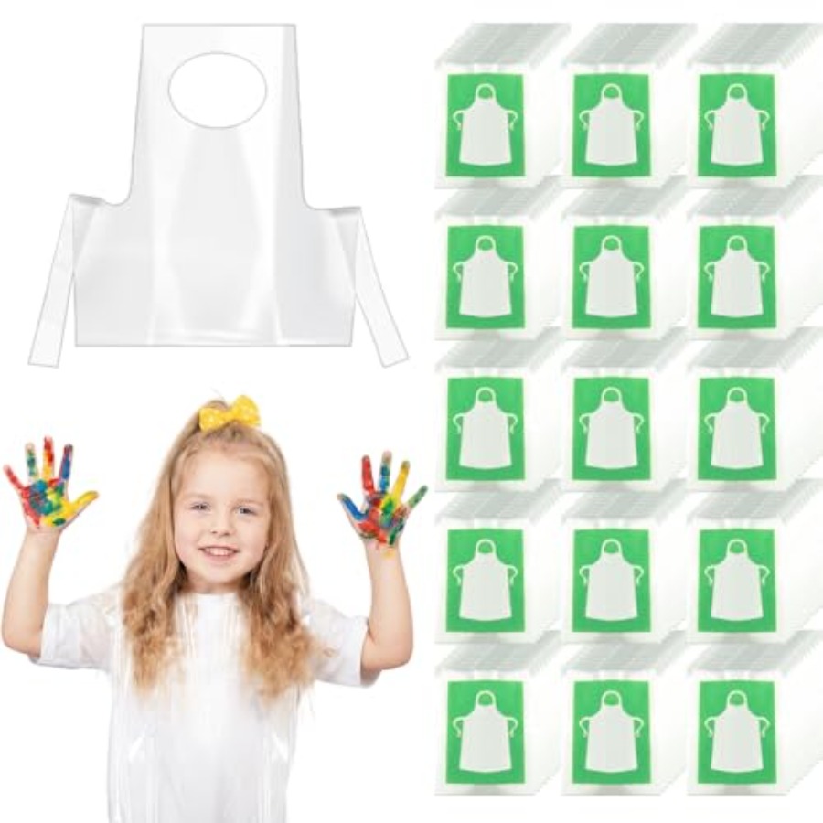 Art Craft Toddlers - HKACSTHI مريلات بلاستيكية للاستخدام مرة واحدة