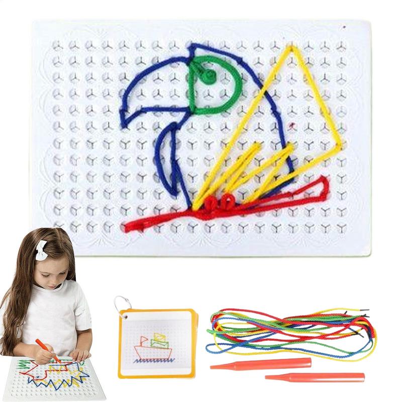 Art Craft Toddlers - لوحة خيط للأطفال ألعاب خيوط ملونة