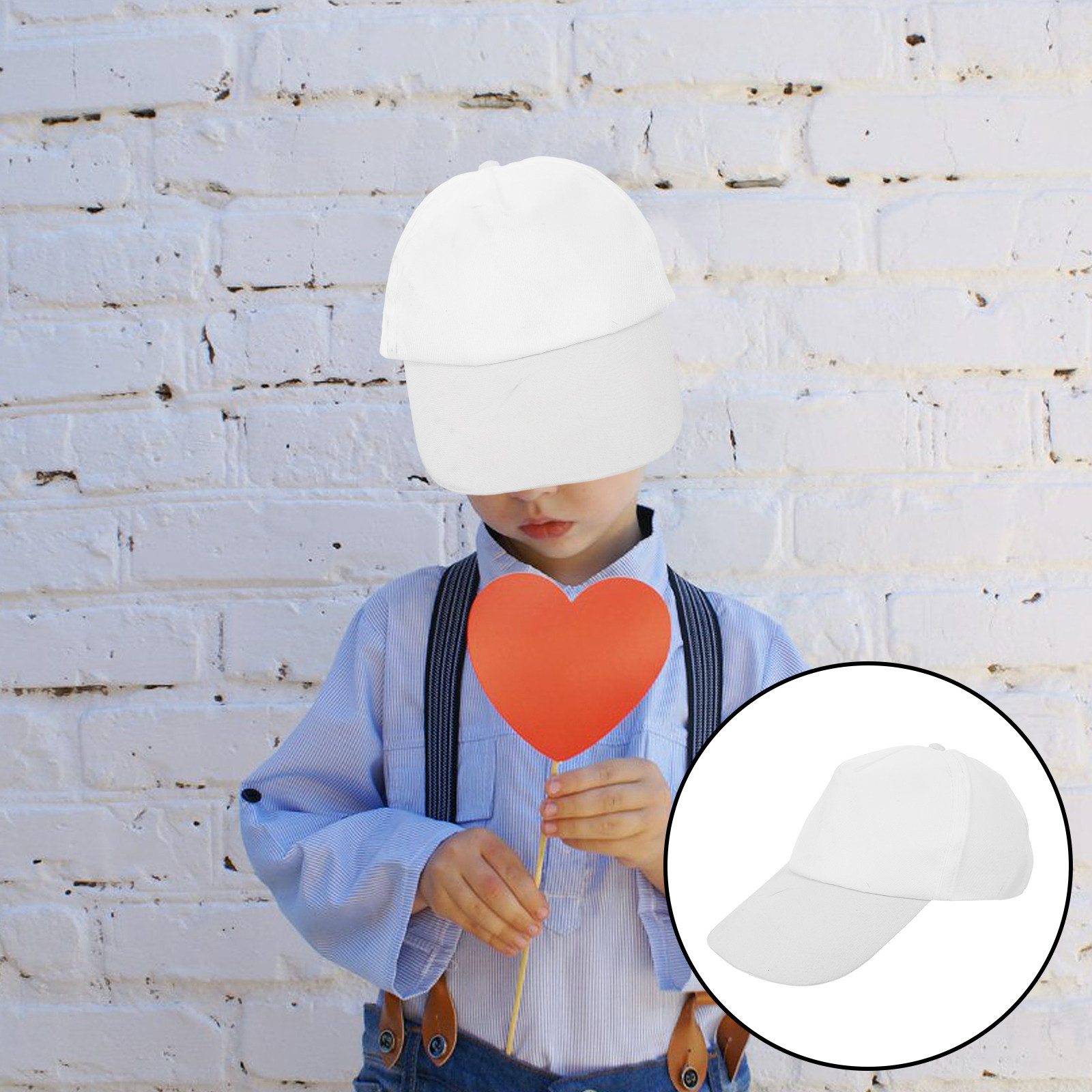 Art Craft Toddlers - مجموعة قبعات بيسبول للأطفال، قبعات بيضاء