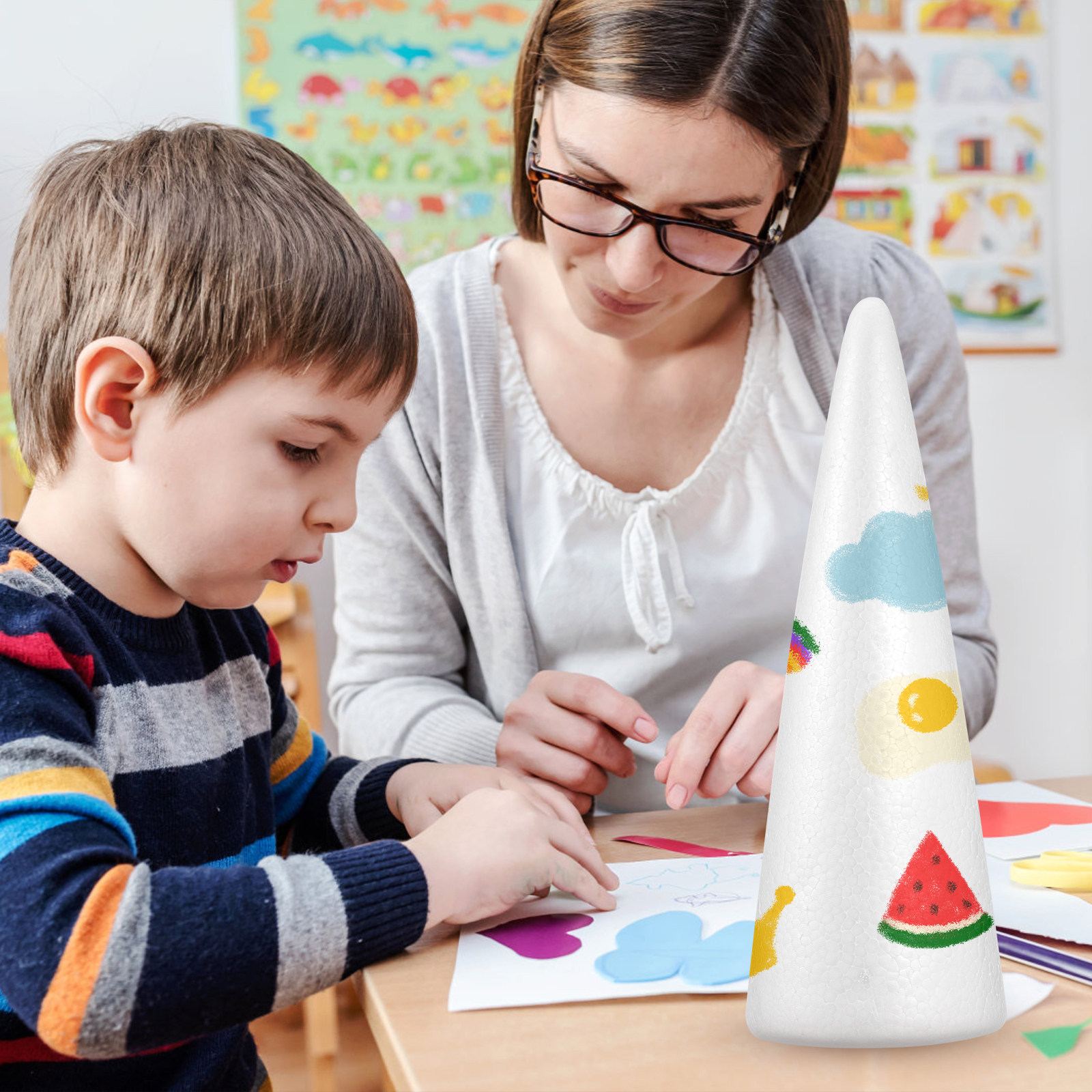 قطعتان من مخروط الفوم على شكل  - مراجعة Art Craft Education وسعره
