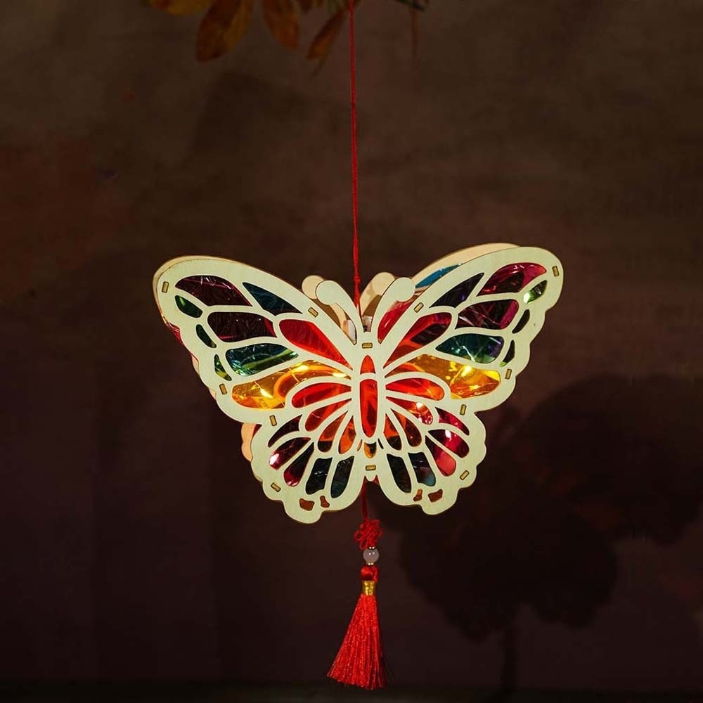 فانوس خشبي مضيء بتقنية LED، حر - مراجعة Art Craft Event وسعره
