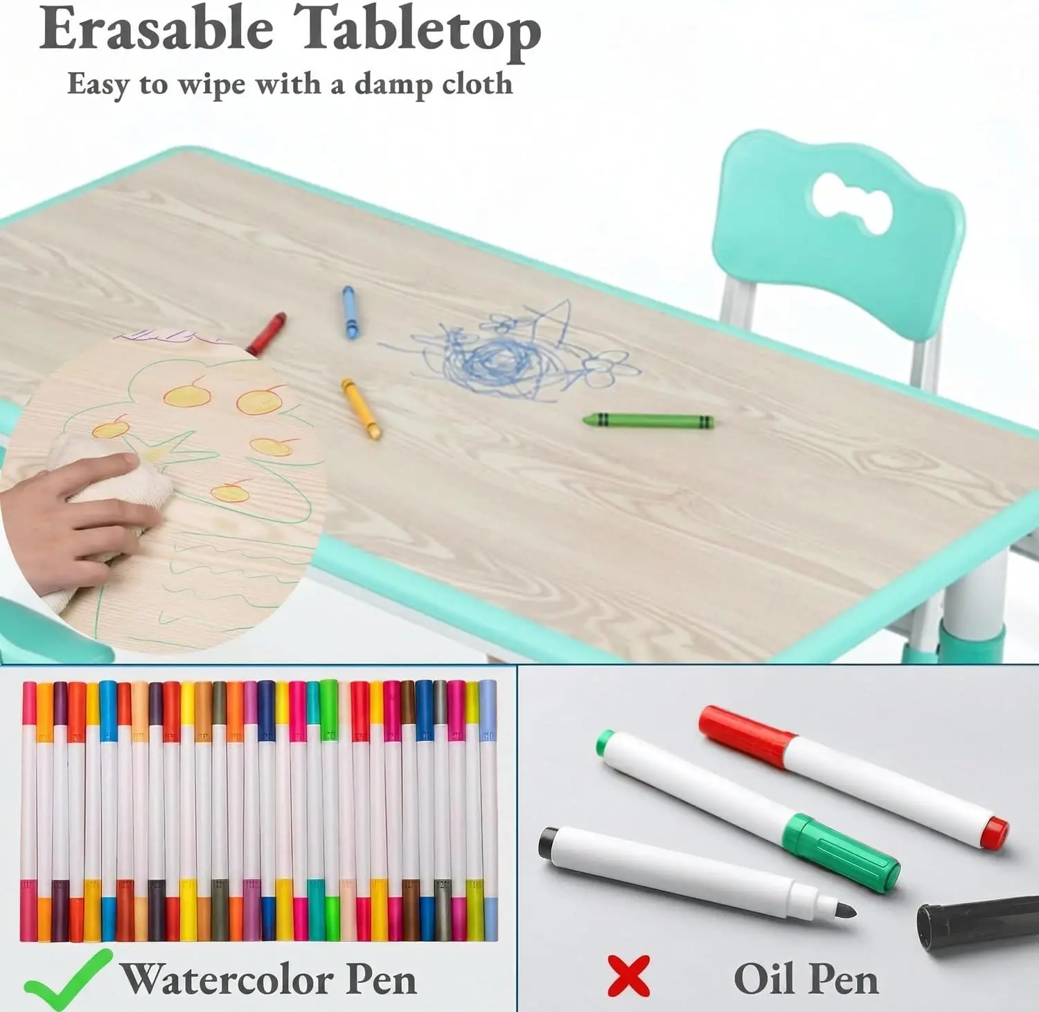 طاولة أطفال مع 6 كراسي، مكتب ق - مراجعة Art Craft Preschool وسعره