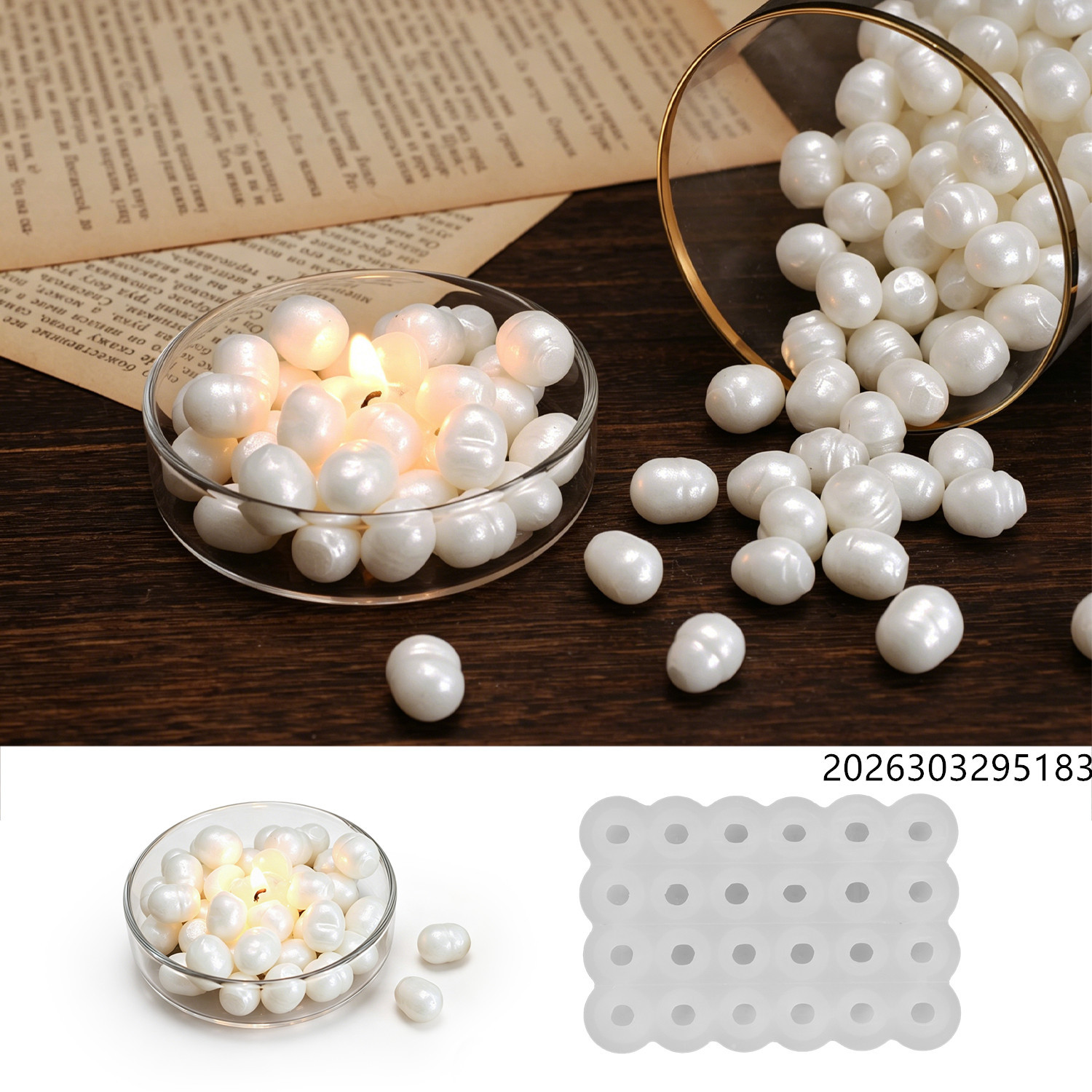 قالب شمع علاجي بتصميم لؤلؤ الب - مراجعة Candle Making Wax وسعره