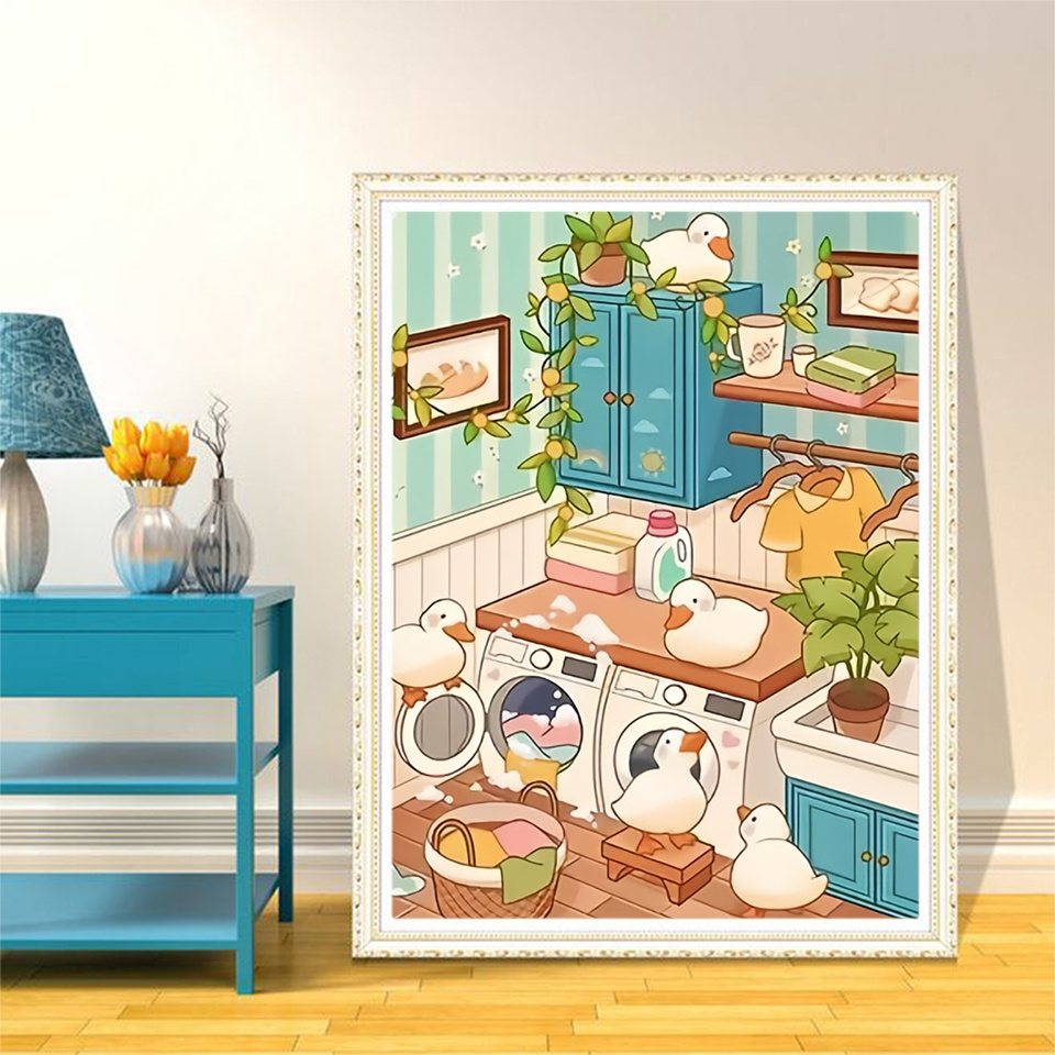 لوحة ماسية ، شجرة ، قمر ، مثقا - مراجعة Art Craft Duck وسعره