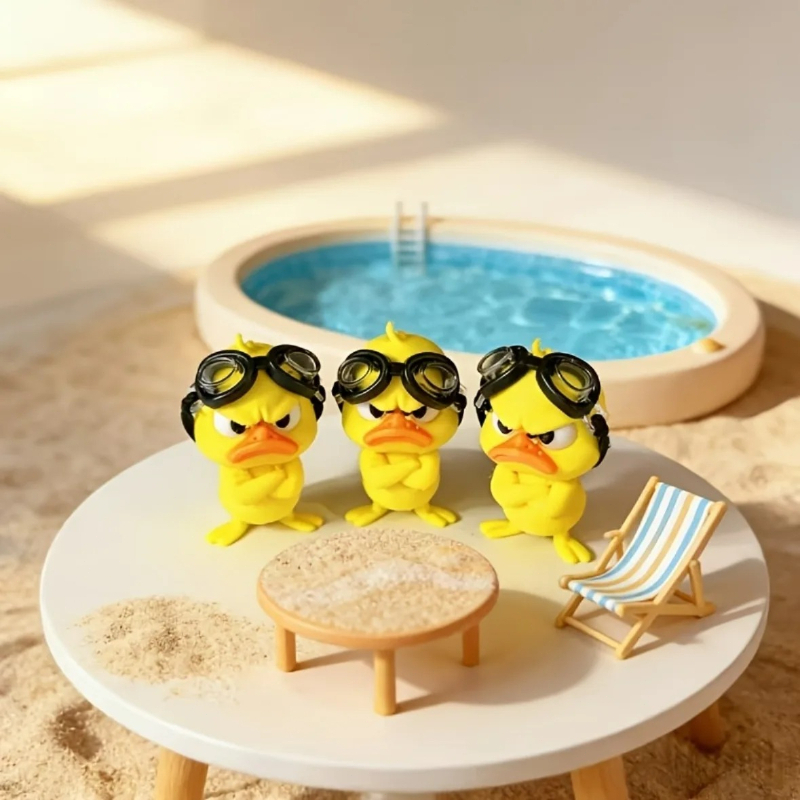 تمثال بطة غاضبة مع نظارات سباح - مراجعة Art Craft Duck وسعره