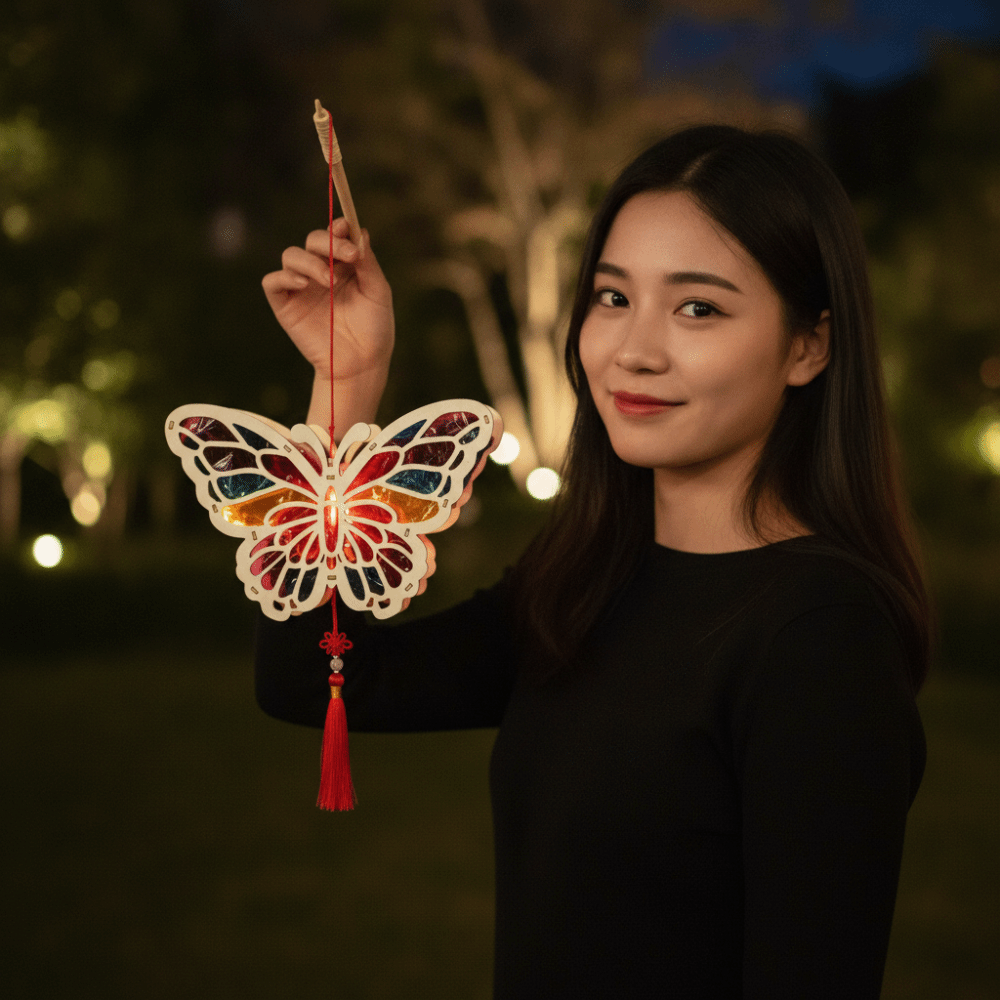 فانوس خشبي مضيء بتقنية LED، حر - مراجعة Art Craft Event وسعره