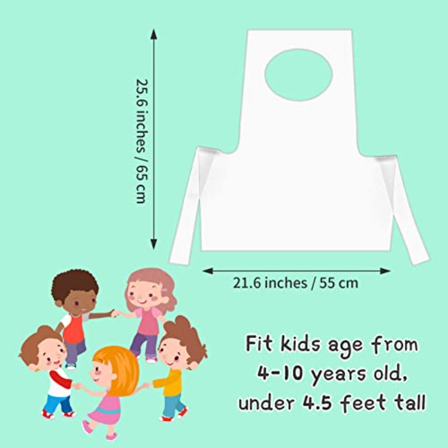 HKACSTHI مريلات بلاستيكية للاس - مراجعة Art Craft Toddlers وسعره