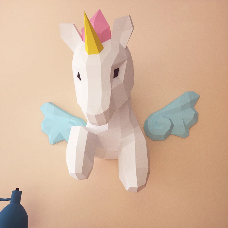 قوس قزح يونيكورن الحيوان جدار  - مراجعة Art Craft Unicorn وسعره