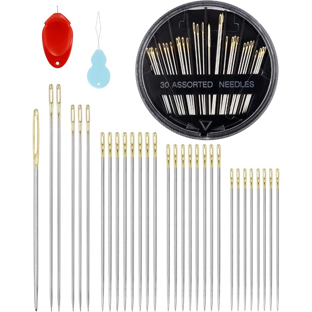 مجموعة من 30 إبرة خياطة يدوية  - مراجعة Art Craft Kits وسعره