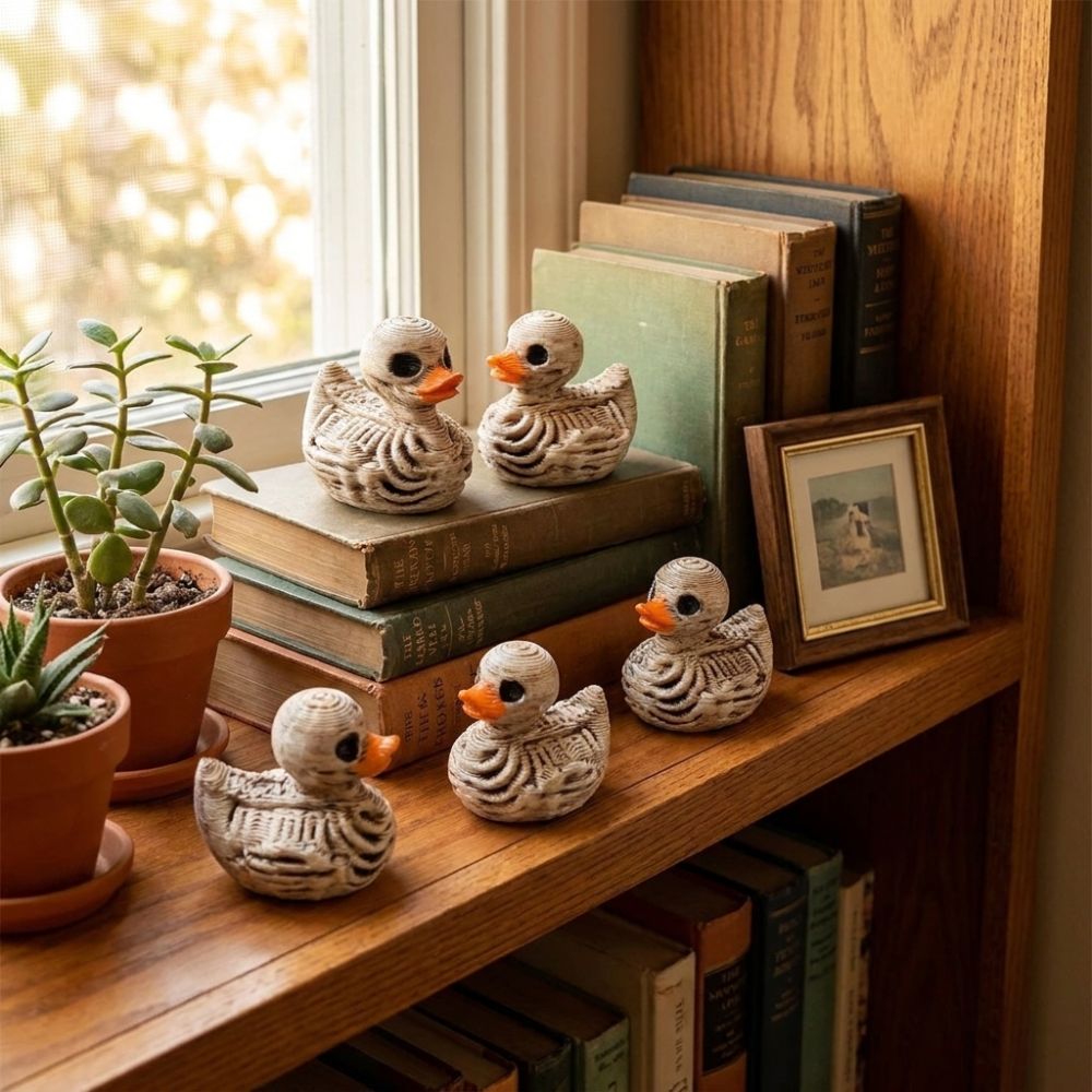 تمثال بطة على شكل هيكل عظمي بأ - مراجعة Art Craft Duck وسعره