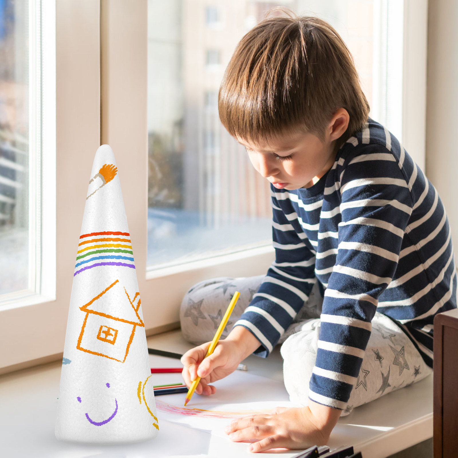 قطعتان من مخاريط الفوم لعيد ال - مراجعة Art Craft Preschool وسعره